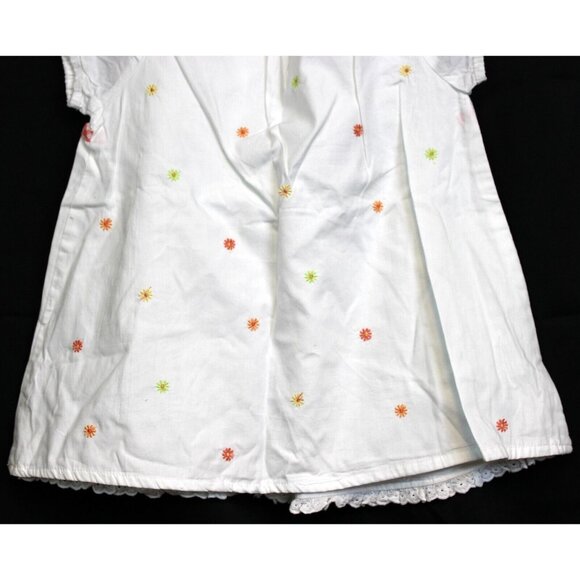 2006 Gymboree Freshly Picked Blouse Embroidered Flowers Lace sz 7 Spring Summer - Picture 7 of 9